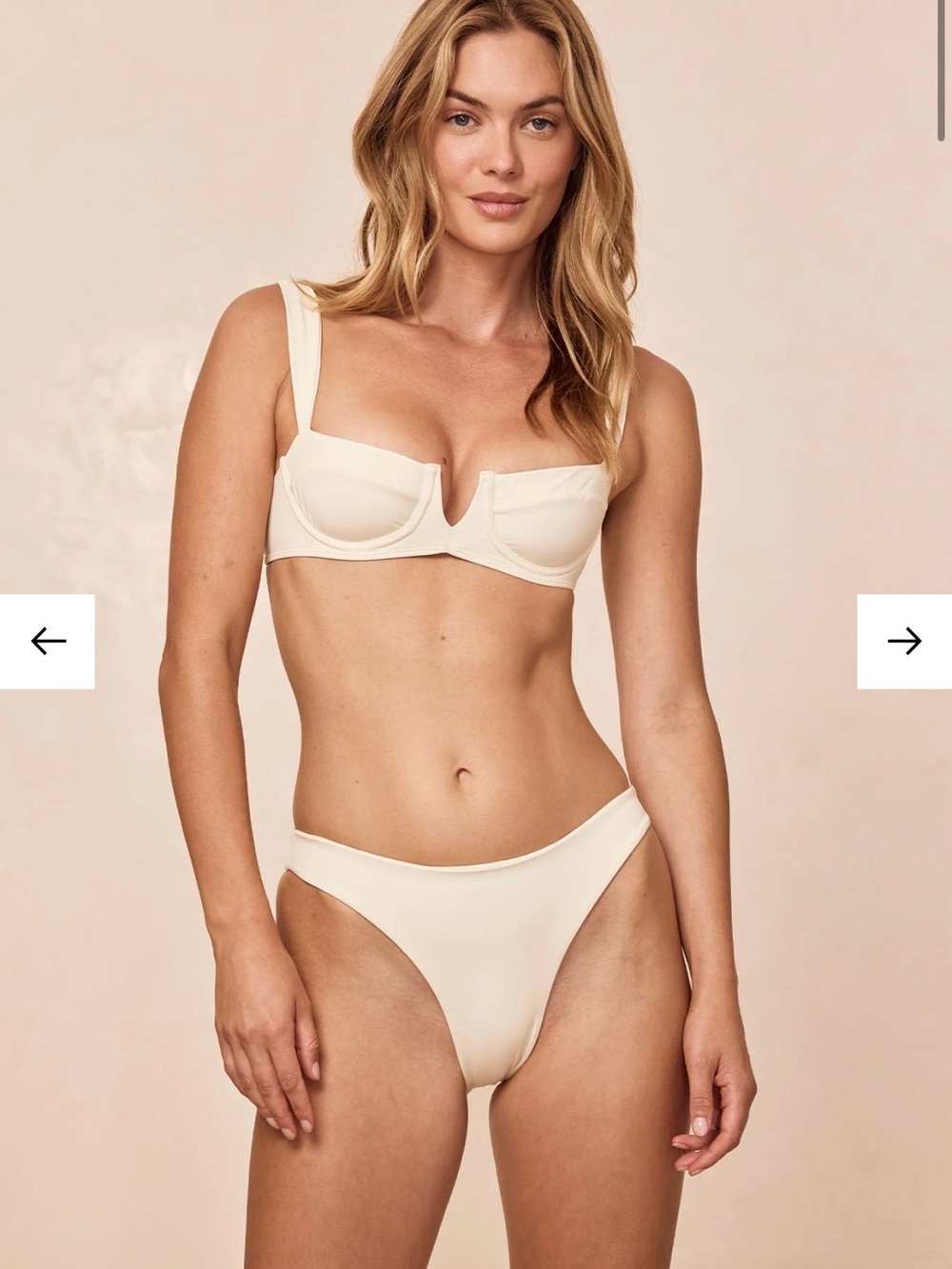 Monday Swimwear Byron Bottom & Clovelly Top in Ivory